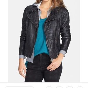 Nordstrom’s Caslon Rumpled Leather Jacket Medium